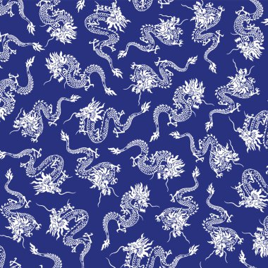 Klasik Japon ejderhalarında kusursuz desen, yarım adım yukarı ve aşağı dikey harekettir ve yatay da yarım vardiya tekrarıdır.,,