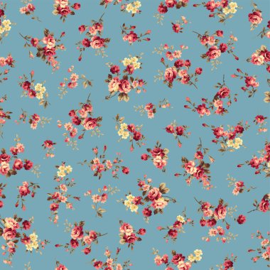 Tekstil için mükemmel eski moda bir gül deseni.,