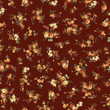 Tekstil için mükemmel eski moda bir gül deseni.,
