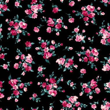 Güzel çiçek deseni tekstil tasarımı için mükemmel.,