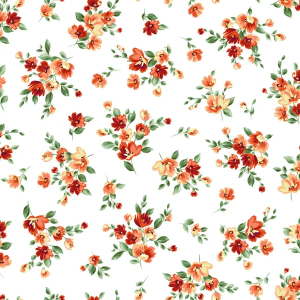 Vackert Blommönster Perfekt För Textil Design — Stockfoto