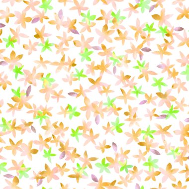 Suluboya tekniğiyle çizilmiş güzel çiçek deseni.,