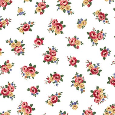 Tekstil tasarımı için mükemmel gül deseni,