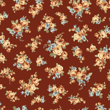 Tekstil tasarımı için mükemmel gül deseni,