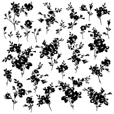 Tekstil tasarımı için çiçek koleksiyonu ideal,