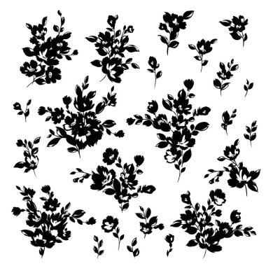 Tekstil tasarımı için çiçek koleksiyonu ideal,