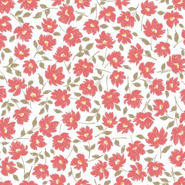 Şirin çiçek deseni tekstil tasarımı için mükemmel.,