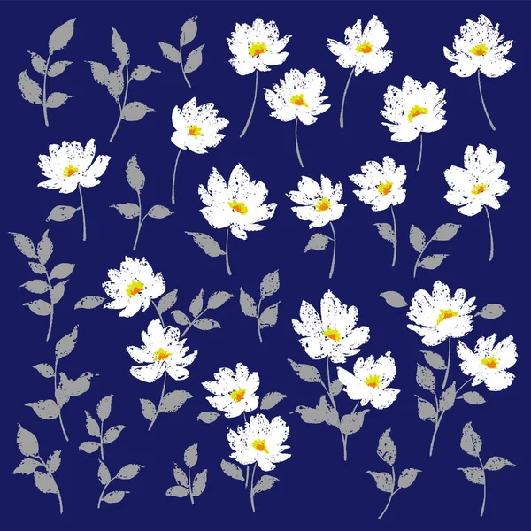 Matériel Floral Abstrait Idéal Pour Conception Textile — Image vectorielle