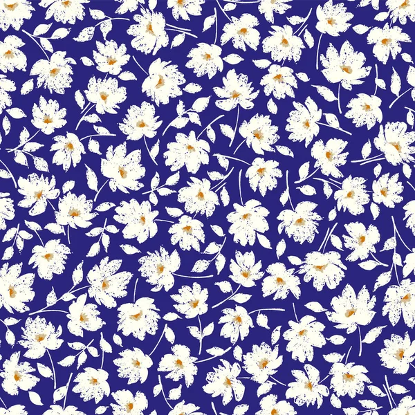 Aranyos Virágmintás Tökéletes Textil Design — Stock Vector