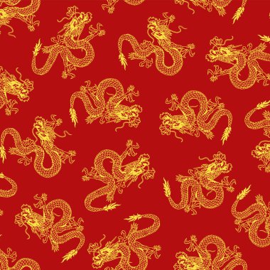 Klasik Japon ejderhalarıyla kusursuz bir düzen.,