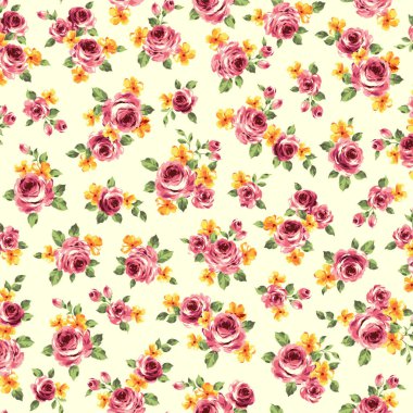 Tekstil tasarımı için mükemmel gül deseni,