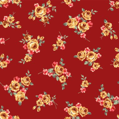 Tekstil tasarımı için mükemmel gül deseni,