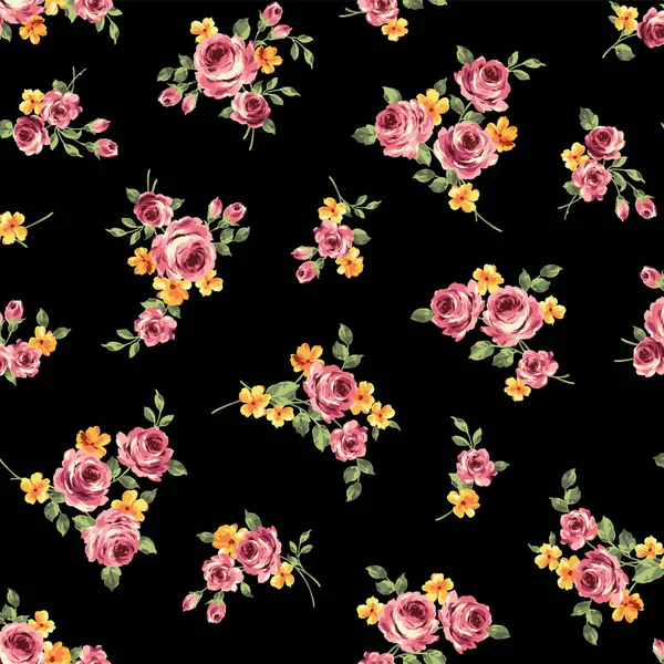 Tekstil tasarımı için mükemmel gül deseni,