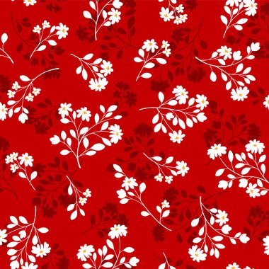 Tekstil deseni için uygun sevimli çiçek deseni,