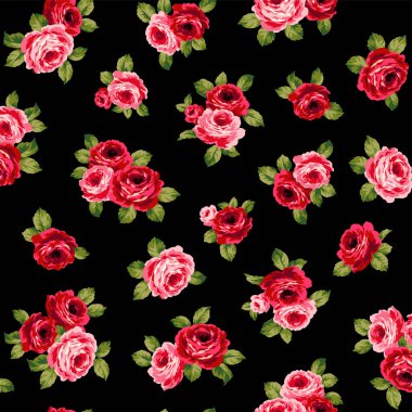 Güzel ve sevimli gül pürüzsüz desen,