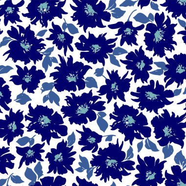 Şirin çiçek deseni tekstil tasarımı için mükemmel.,