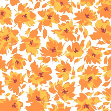 Şirin çiçek deseni tekstil tasarımı için mükemmel.,