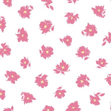 Şirin çiçek deseni tekstil tasarımı için mükemmel.,