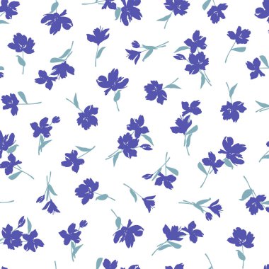 Şirin çiçek deseni tekstil tasarımı için mükemmel.,