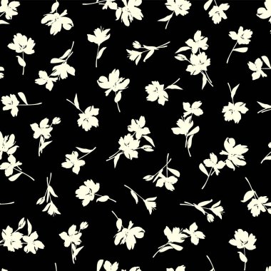 Şirin çiçek deseni tekstil tasarımı için mükemmel.,