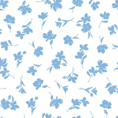 Şirin çiçek deseni tekstil tasarımı için mükemmel.,