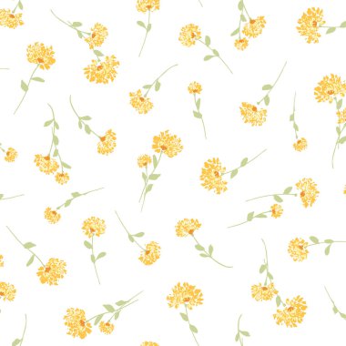 Şirin çiçek deseni tekstil tasarımı için mükemmel.,