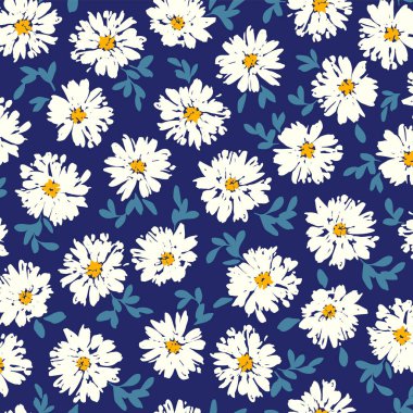 Şirin çiçek deseni tekstil tasarımı için mükemmel.,