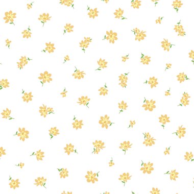 Şirin çiçek deseni tekstil tasarımı için mükemmel.,