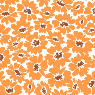 Şirin çiçek deseni tekstil tasarımı için mükemmel.,