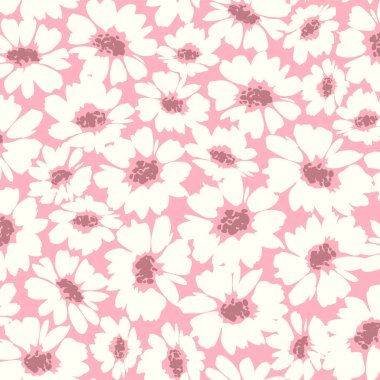 Şirin çiçek deseni tekstil tasarımı için mükemmel.,