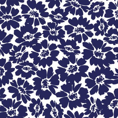 Şirin çiçek deseni tekstil tasarımı için mükemmel.,