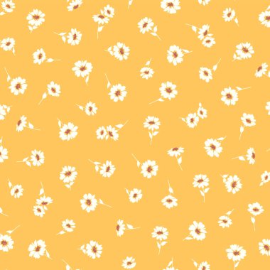 Şirin çiçek deseni tekstil tasarımı için mükemmel.,