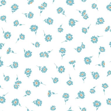 Şirin çiçek deseni tekstil tasarımı için mükemmel.,