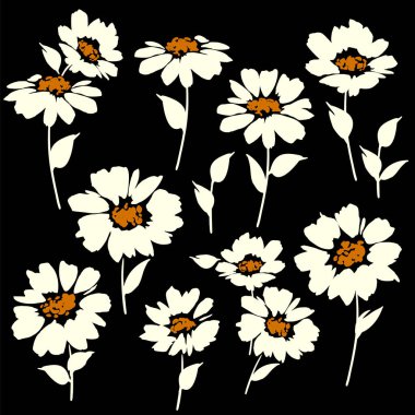 Tekstil tasarımı için soyut çiçek materyali ideal,