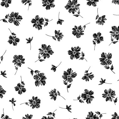 Şirin çiçek deseni tekstil tasarımı için mükemmel.,