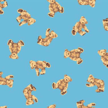 Şirin ayı çizimlerinin kesintisiz kusursuz deseni,,