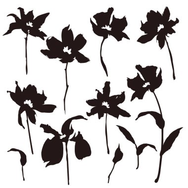 Tekstil tasarımı için soyut çiçek materyali ideal,