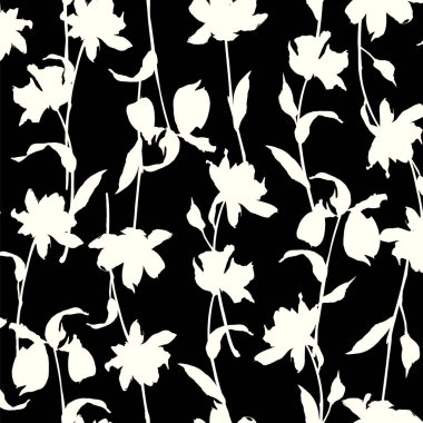 Soyut çiçek deseni tekstil tasarımı için mükemmel.,