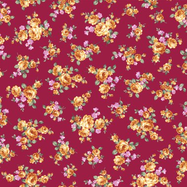 Tekstil tasarımı için mükemmel gül deseni,