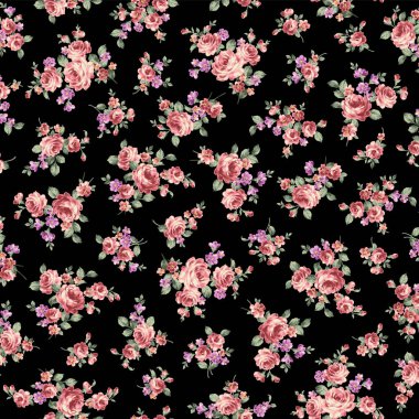 Tekstil tasarımı için mükemmel gül deseni,