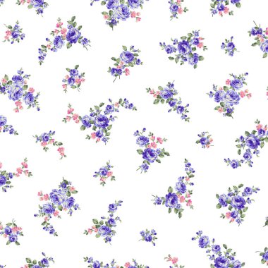 Tekstil tasarımı için mükemmel gül deseni,