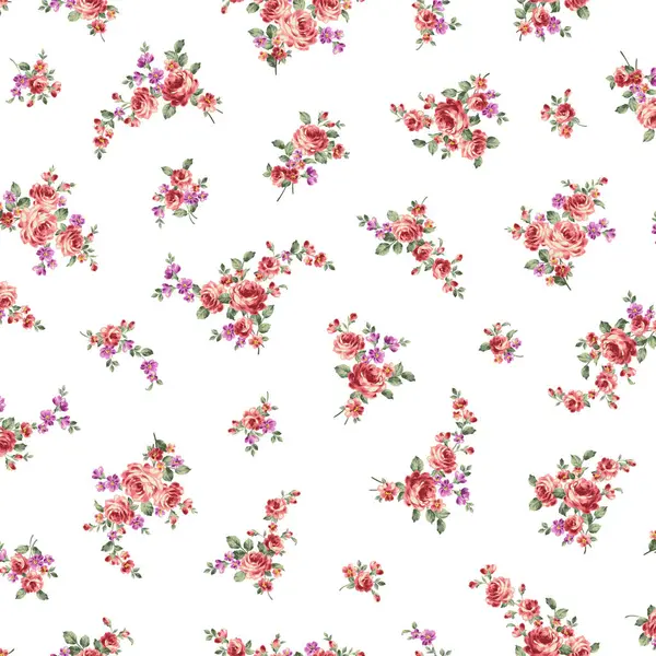 Padrão Rosa Bonita Perfeito Para Design Têxtil Ilustrações De Stock Royalty-Free