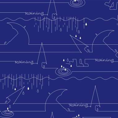 Basit ve benzersiz çizgi şemsiye deseni,,