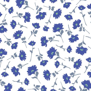 Soyut çiçek deseni tekstil tasarımı için mükemmel.,