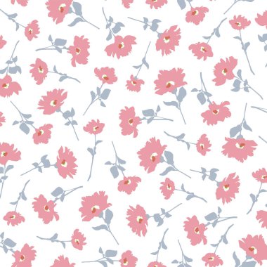 Soyut çiçek deseni tekstil tasarımı için mükemmel.,