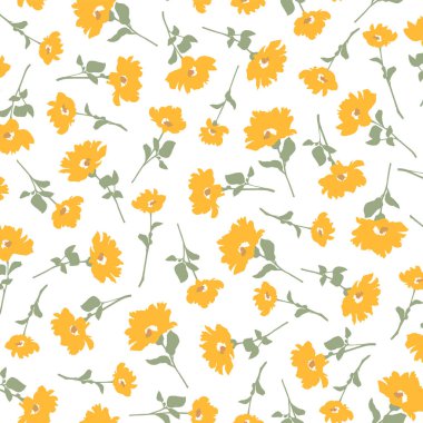 Soyut çiçek deseni tekstil tasarımı için mükemmel.,