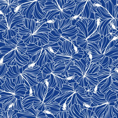 Güzel tropikal çiçekler kusursuz desen,