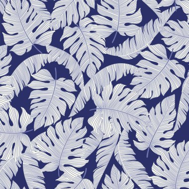 Soyut tropikal bitkilerin kusursuz desenleri,