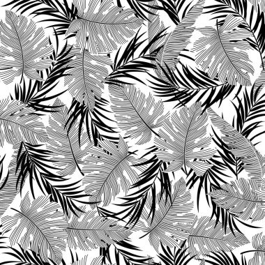 Soyut tropikal bitkilerin kusursuz desenleri,