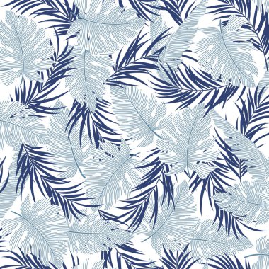 Soyut tropikal bitkilerin kusursuz desenleri,